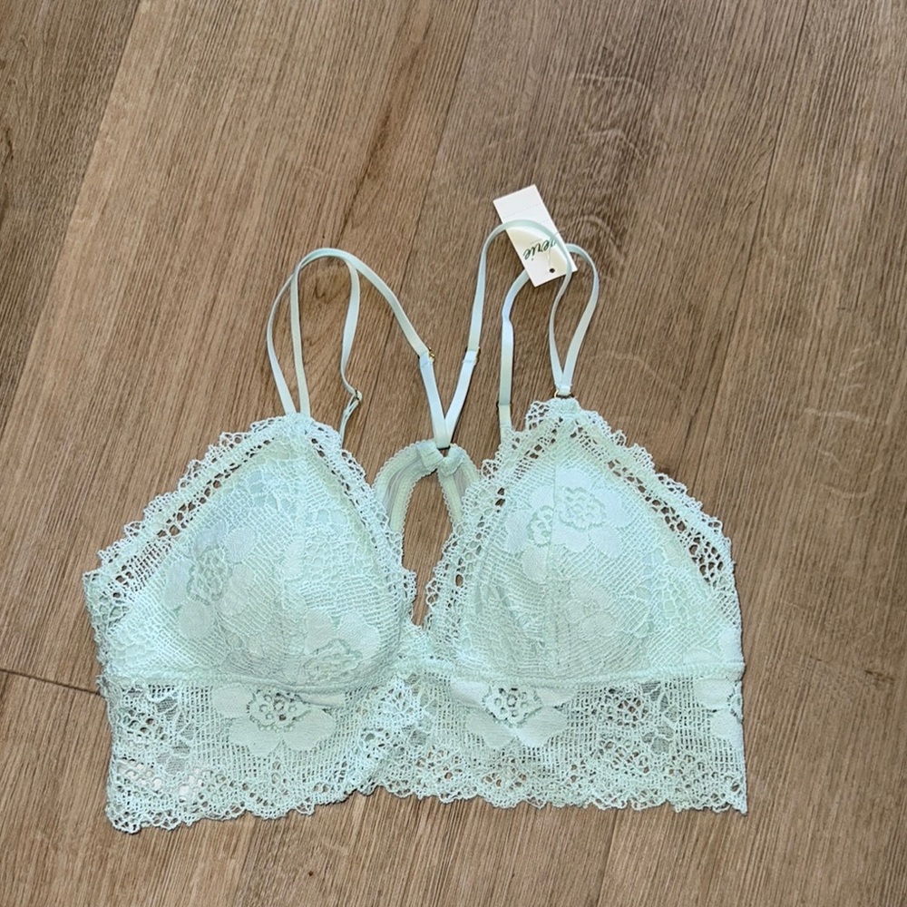aerie crochette style Bralette in Mint Green